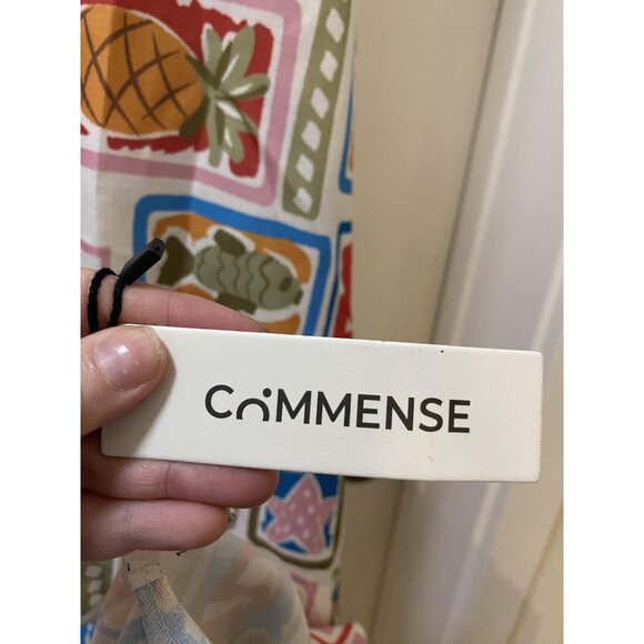 Commense Dress Womens Large Multicolor Nautical Tropical Print Maxi Sundress - Picture 3 of 5